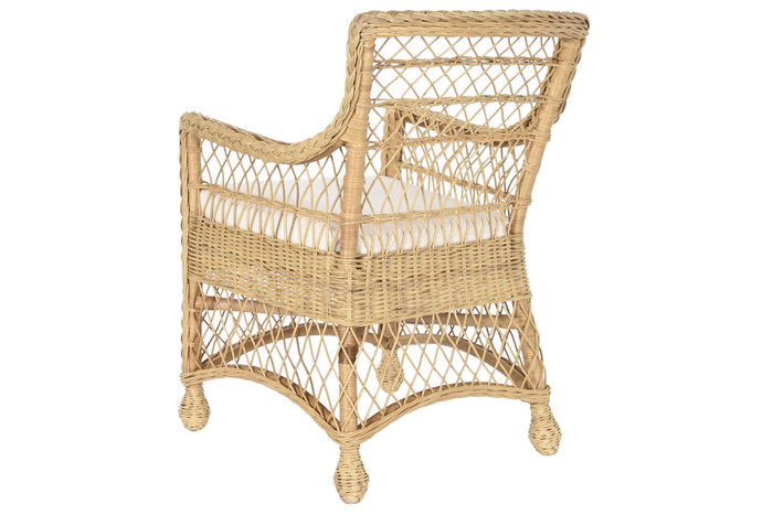 DKD Home Decor Sillón Balines Natural Blanco Ratan 63 x 86 x 56 cm DKD Home Decor Sillón Balines Natural Blanco Ratan 63 x 86 x 56 cm