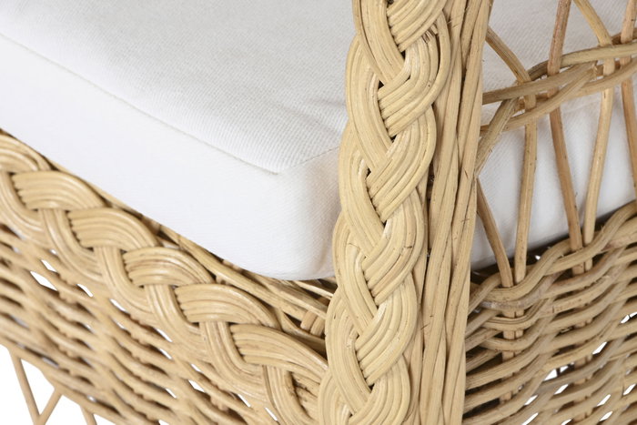 DKD Home Decor Sillón Balines Natural Blanco Ratan 63 x 86 x 56 cm DKD Home Decor Sillón Balines Natural Blanco Ratan 63 x 86 x 56 cm