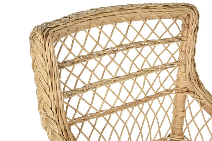 DKD Home Decor Sillón Balines Natural Blanco Ratan 63 x 86 x 56 cm DKD Home Decor Sillón Balines Natural Blanco Ratan 63 x 86 x 56 cm