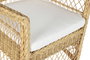 DKD Home Decor Sillón Balines Natural Blanco Ratan 63 x 86 x 56 cm