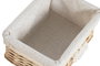 DKD Home Decor Set de 5 Cestas para la Ropa de Mimbre y Poliéster Natural