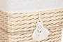 DKD Home Decor Set de 5 Cestas para la Ropa de Mimbre y Poliéster Natural