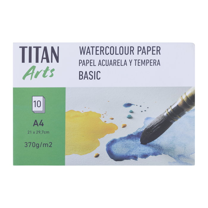 TITAN ARTS Papel Acuarela y Témpera Basic A4 370gr 10h TITAN ARTS Papel Acuarela y Témpera Basic A4 370gr 10h