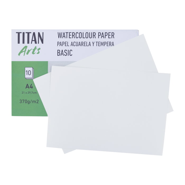TITAN ARTS Papel Acuarela y Témpera Basic A4 370gr 10h TITAN ARTS Papel Acuarela y Témpera Basic A4 370gr 10h