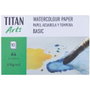 TITAN ARTS Papel Acuarela y Témpera Basic A4 370gr 10h