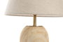 DKD Home Decor Lámpara de Sobremesa de Latón y Madera Natural
