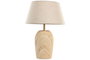DKD Home Decor Lámpara de Sobremesa de Latón y Madera Natural