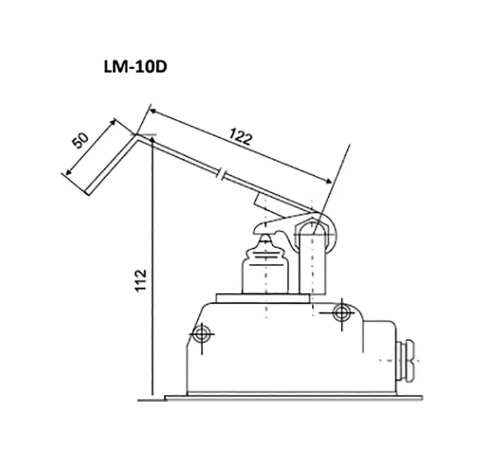 PROMET LM-10D Interruptor de fin de carrera SPDT palanca plana 6A IP56