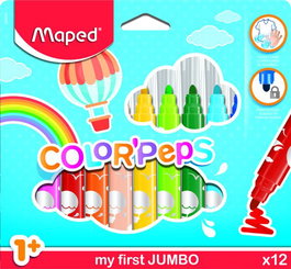 Rotulador Fibra Maped Color´Peps Early Age Jumbo Estuche De 12