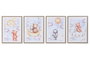DKD Home Decor Cuadro Lienzo Nubes Surtido de 4 Unidades