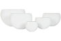 DKD Home Decor Set de 5 Maceteros de Aluminio Blanco