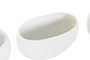 DKD Home Decor Set de 5 Maceteros de Aluminio Blanco