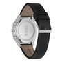 Boss 1514147 con correa de cuero negra y caja gris