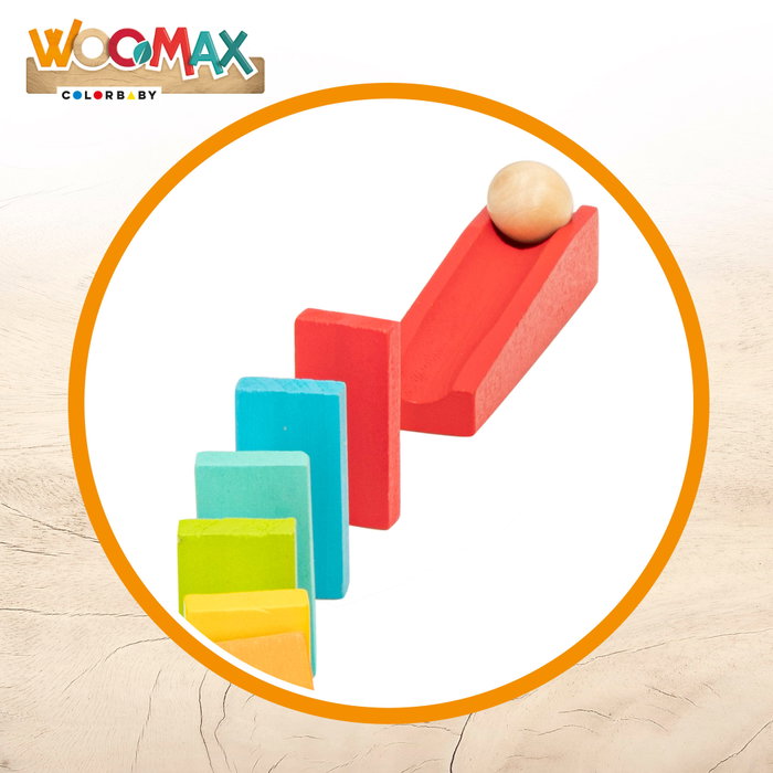 WOOMAX Juego dominó de madera de 100 piezas WOOMAX Juego dominó de madera de 100 piezas