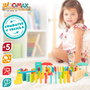 WOOMAX Juego dominó de madera de 100 piezas