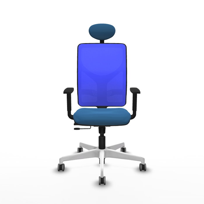 PIQUERAS Y CRESPO Silla de oficina Motilla Azul con mecanismo Sincro/Traslack