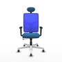 PIQUERAS Y CRESPO Silla de oficina Motilla Azul con mecanismo Sincro/Traslack