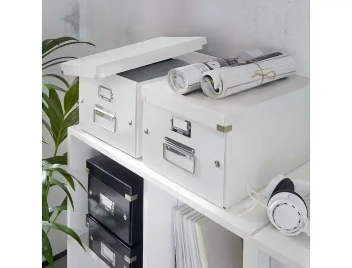 Leitz Click&Store Caja de Almacenamiento para DVDs Blanca 206x147x352 mm