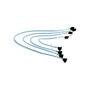 Super Micro CBL-0186L - Set de 4 cables SATA I redondos de 0,56 m