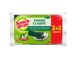 Scotch-Brite Estropajo Fibra Verde 2+2 Gratis