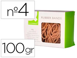Q-connect Gomillas Elásticas Número 4 100 gr 40 x 2 mm