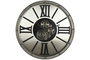 DKD Home Decor Reloj de Pared de Metal y Cristal Champán 80x80 cm