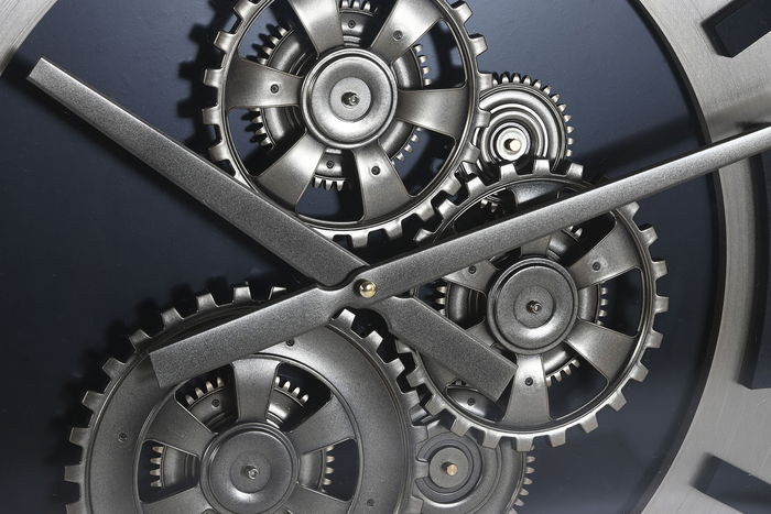 DKD Home Decor Reloj de Pared Loft Champan 80 x 80 x 10 cm