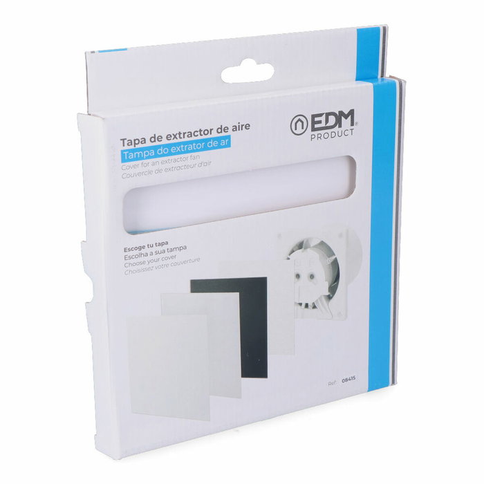 Edm Tapa 175 x 175 mm Blanco Brillante para Extractor 08413 ø10cm