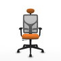 PIQUERAS Y CRESPO Silla de oficina Motilla con mecanismo Sincro/Traslack, Naranja y Gris