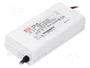Mean Well Driver de Corriente Continua 1400mA 17~29V Triac dimm PCD-Serie