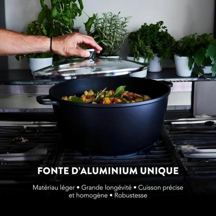 Baumalu Olla de cocción lenta de 32 cm con interior de cerámica y tapa