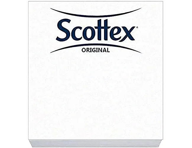 Scottex Servilleta Original blanca de 1 capa, 64 unidades de 30x30 cm