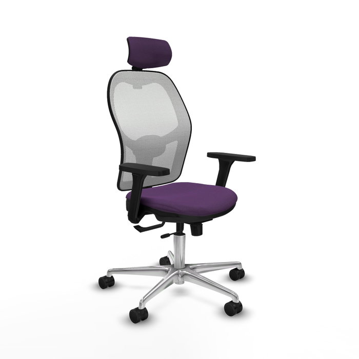 PIQUERAS Y CRESPO Silla de oficina Jorquera con Mecanismo Sincro/Traslack, Morado y Blanco PIQUERAS Y CRESPO Silla de oficina Jorquera con Mecanismo Sincro/Traslack, Morado y Blanco