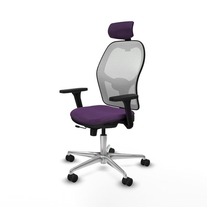PIQUERAS Y CRESPO Silla de oficina Jorquera con Mecanismo Sincro/Traslack, Morado y Blanco PIQUERAS Y CRESPO Silla de oficina Jorquera con Mecanismo Sincro/Traslack, Morado y Blanco