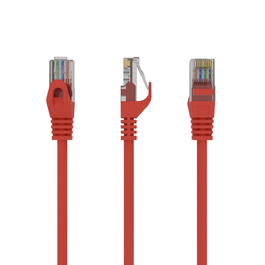 GEMBIRD Cable de Red PP6U-3M/R Cat6 U/UTP (UTP) de 3 Metros Color Rojo