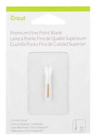 Cricut Cuchilla de Repuesto Premium Fine-Point Blanca y Dorada - 1 Pieza para Máquinas de Corte Cricut
