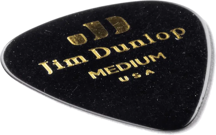 Dunlop Pack 12 Púas Genuine Celluloid Classic Negro - Medium