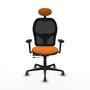 PIQUERAS Y CRESPO Silla de oficina Jorquera con mecanismo Sincro/Traslack, Naranja y Negro