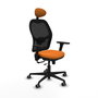 PIQUERAS Y CRESPO Silla de oficina Jorquera con mecanismo Sincro/Traslack, Naranja y Negro