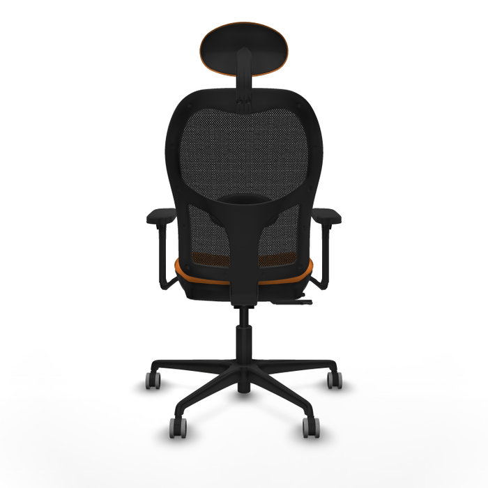 PIQUERAS Y CRESPO Silla de oficina Jorquera con mecanismo Sincro/Traslack, Naranja y Negro