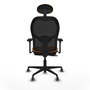 PIQUERAS Y CRESPO Silla de oficina Jorquera con mecanismo Sincro/Traslack, Naranja y Negro