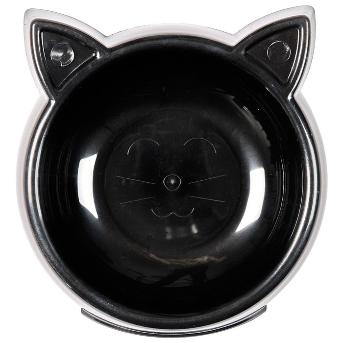 The Concept Factory Comedero Gato Forma Cabeza Gato Diámetro 14 cm Medidas 13.5x16 cm