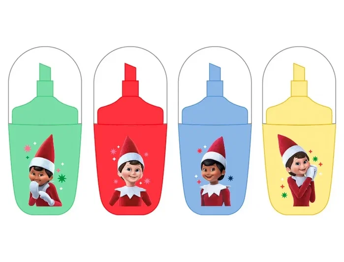 Safta Rotuladores Fluorescentes Santaverse, Blíster de 4 Unidades
