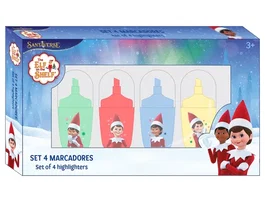 Safta Rotuladores Fluorescentes Santaverse, Blíster de 4 Unidades
