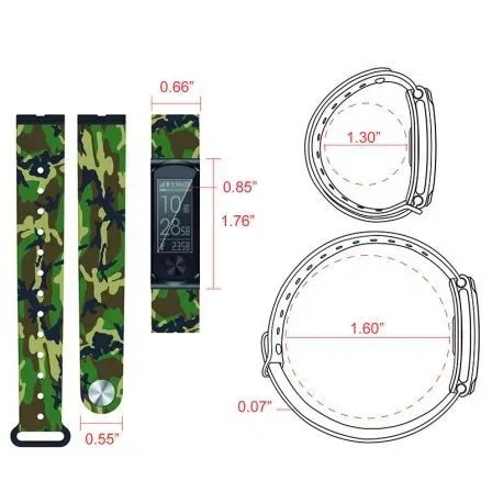 PULSERA LEOTEC SMARTBAND COOL HR MILITAR - PANTALLA 2.4CM - BT4.0 - SENSOR RITMO CARDIACO - NOTIFICACIONES - RESISTENTE AGUA IPX7 + CORREA REGALO