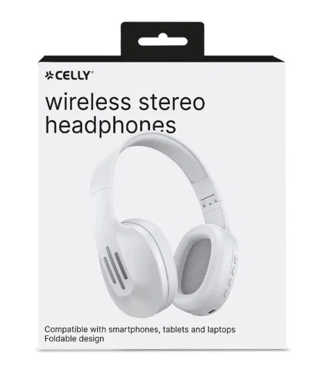 Celly FLOWBEATWH Auriculares Diadema Inalámbricos Bluetooth USB-C Blanco Business/Everyday con Micrófono y 7h Autonomía