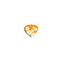 Placa identificativa para collar Imarc Heart Amarillo Naranja