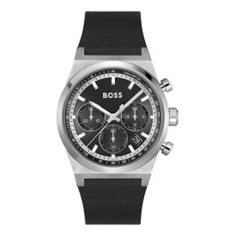Boss 1514218 con correa de cuero gris