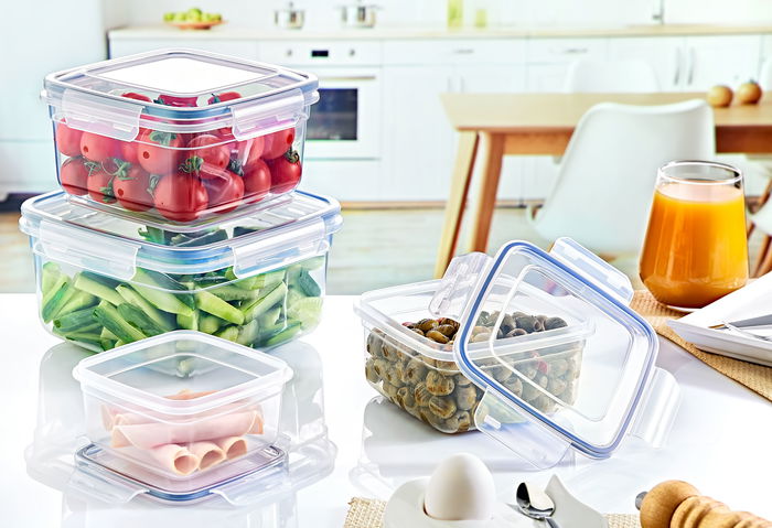 Dem Fiambrera Hermética Cuadrada 2400ml 21x21x11 cm (12 Unidades)