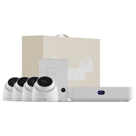 Ubiquiti UNVR-Instant Kit - Sistema de Videovigilancia de 4 Cámaras, 4MP, Tipo Turret, Interior/Exterior IP66, con NVR y HDD 1TB, 6 Puertos PoE